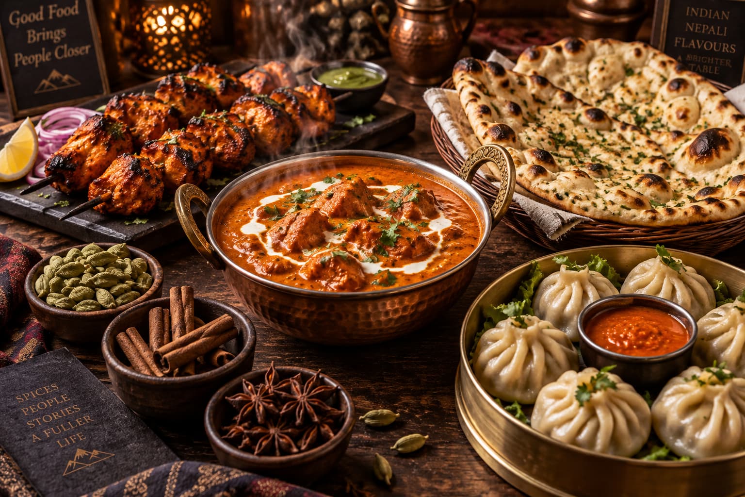 Especialidades al tandoor y especias tradicionales en Restaurante Mayur Pozuelo de Alarcón